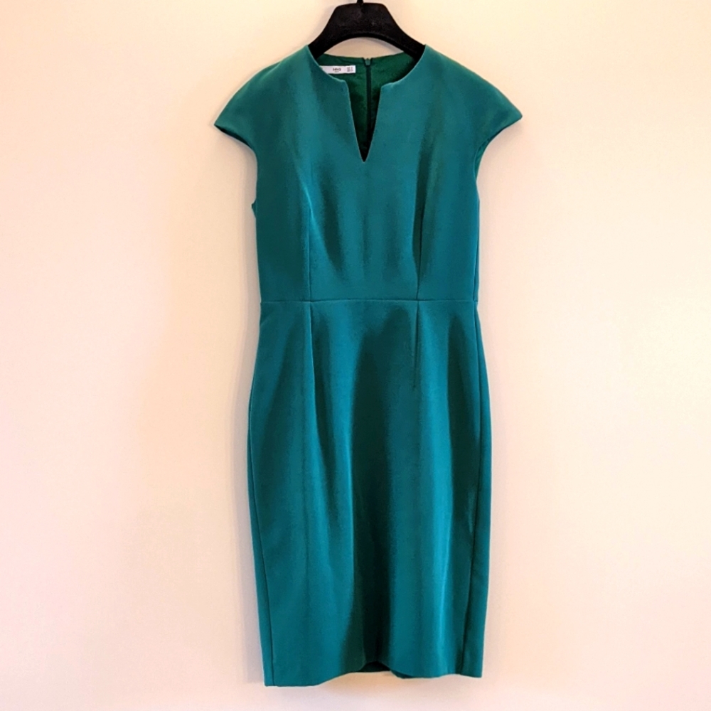 Mango Dress Emerald Green, Size S